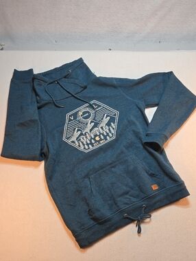 TECHSTYLES Blue Pullover Hoodie with Interior Fleece